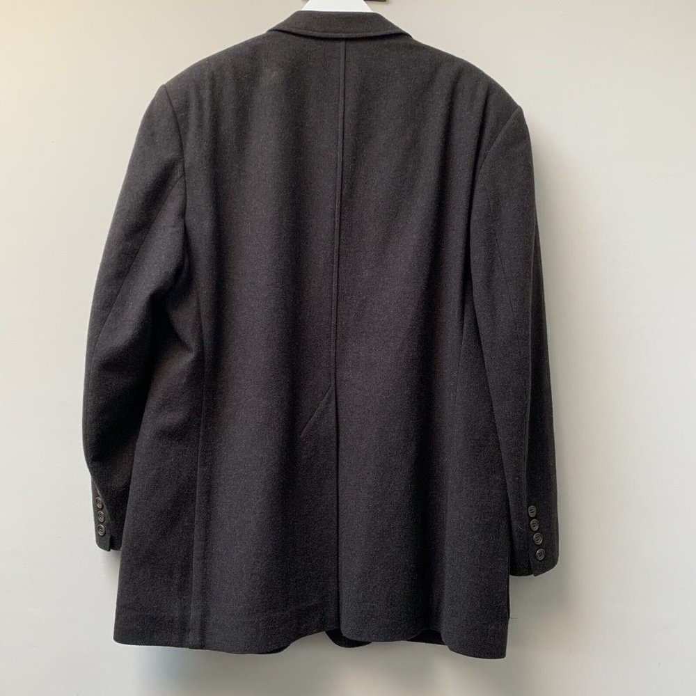 009 - Hackett London Coat Jacket Size 46 Regular Dark Brown Pure Wool Unlined - Picture 4 of 8
